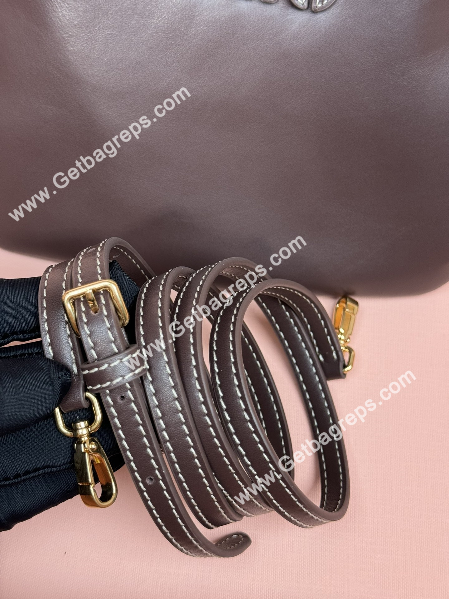 MiuMiu Small IVY Leather Hadnbag Coffee