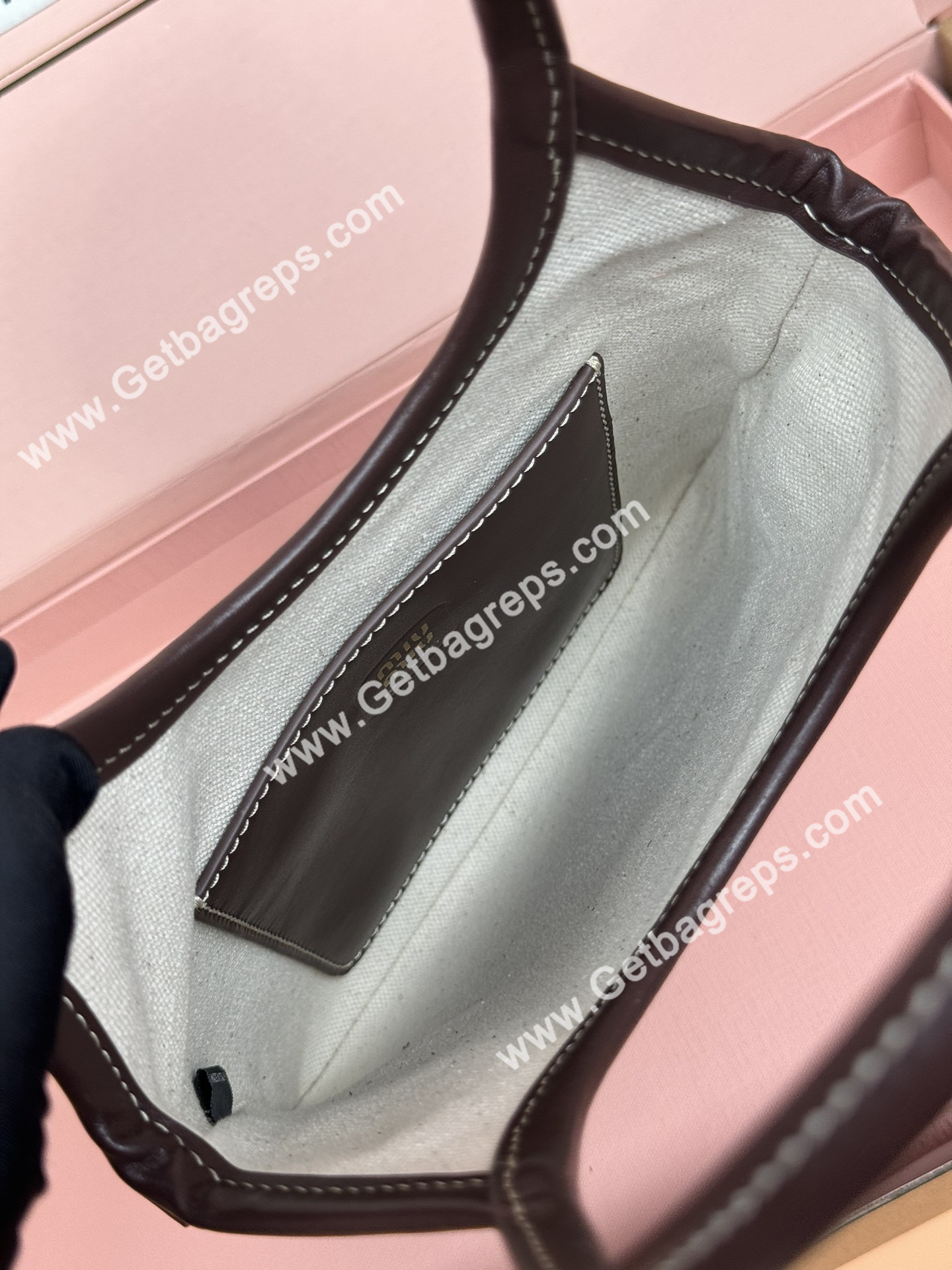 MiuMiu Small IVY Leather Hadnbag Coffee