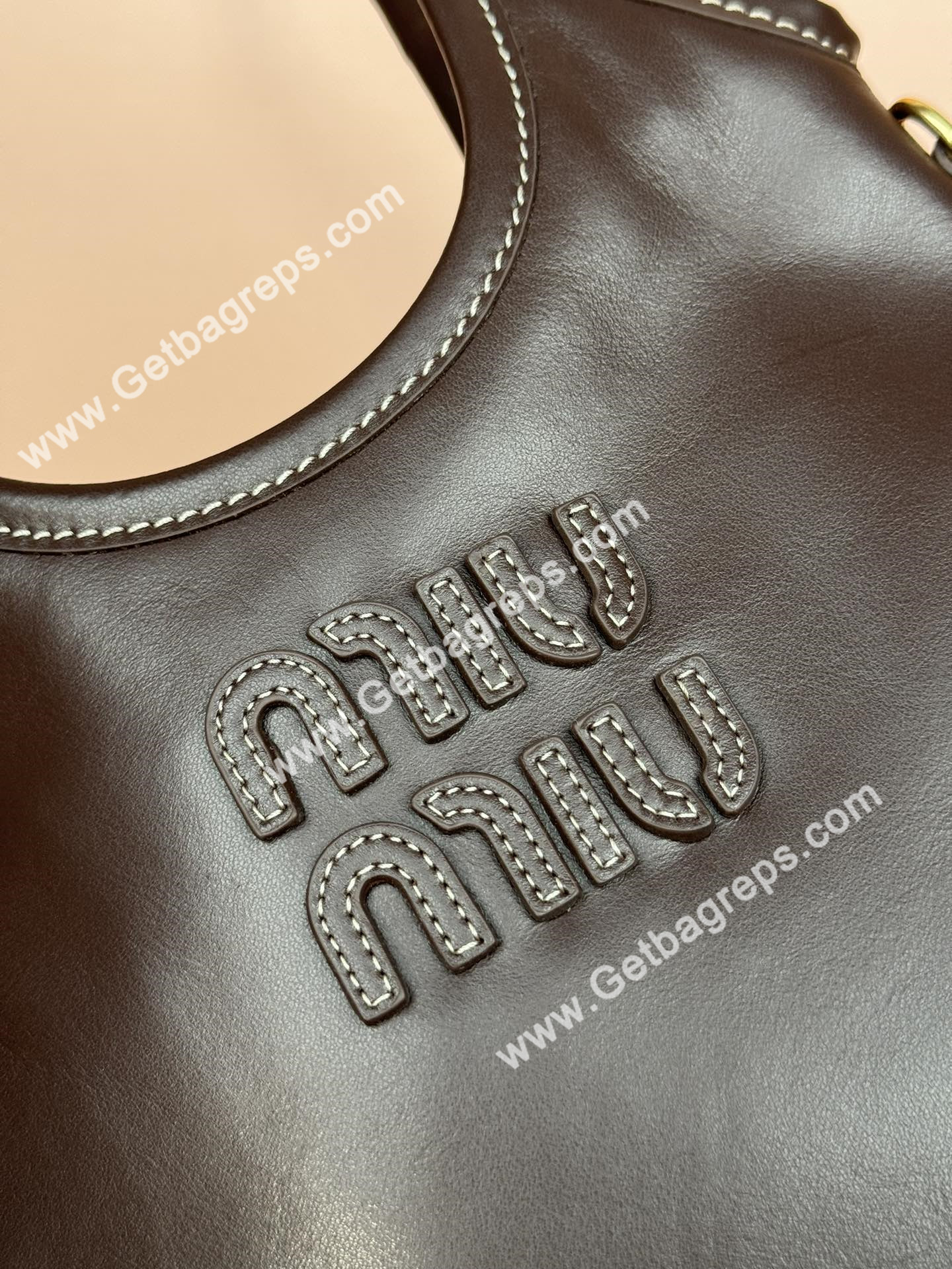 MiuMiu Small IVY Leather Hadnbag Coffee