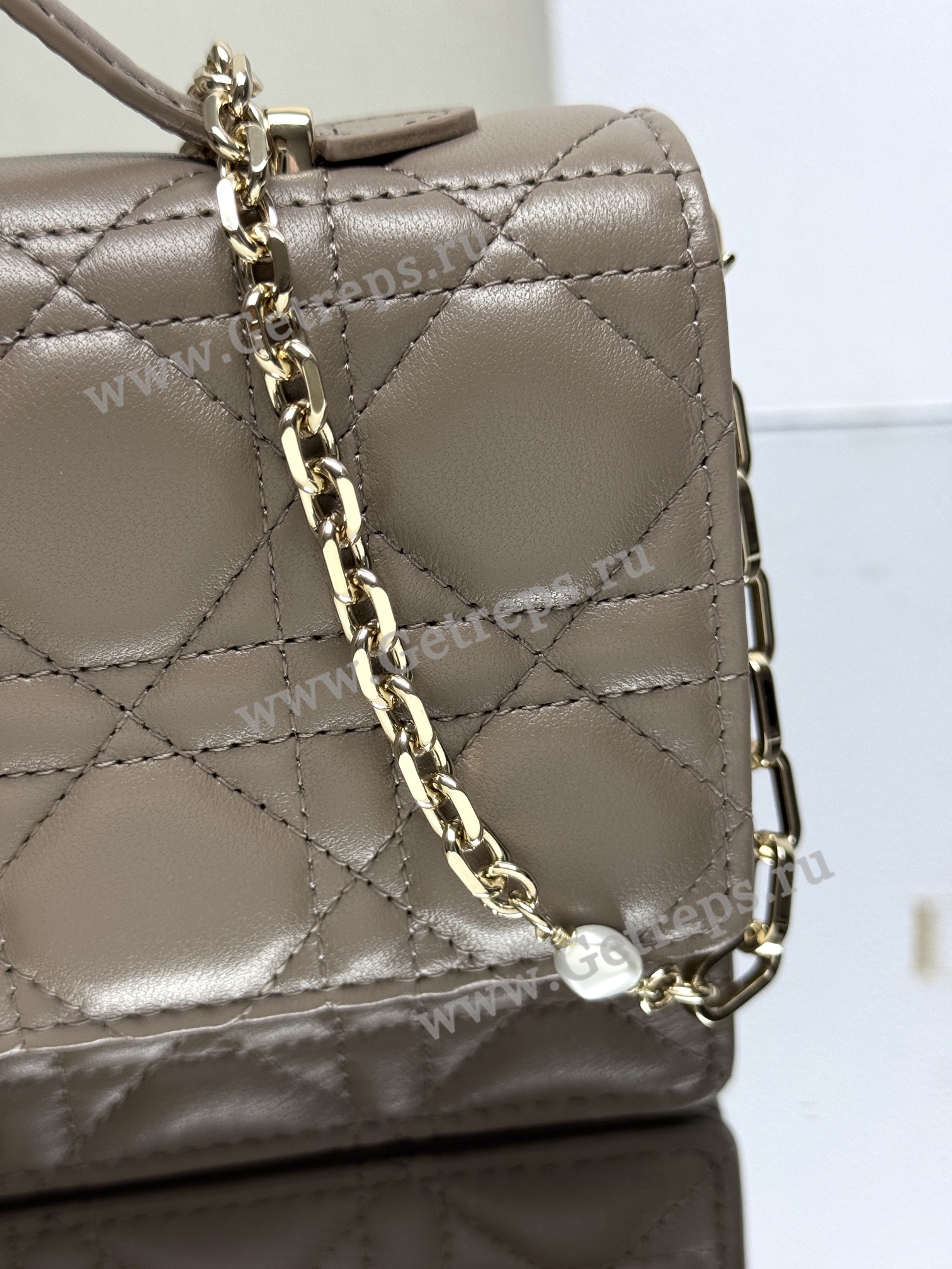 My Dior Mini Bag Chocolate Cannage Lambskin