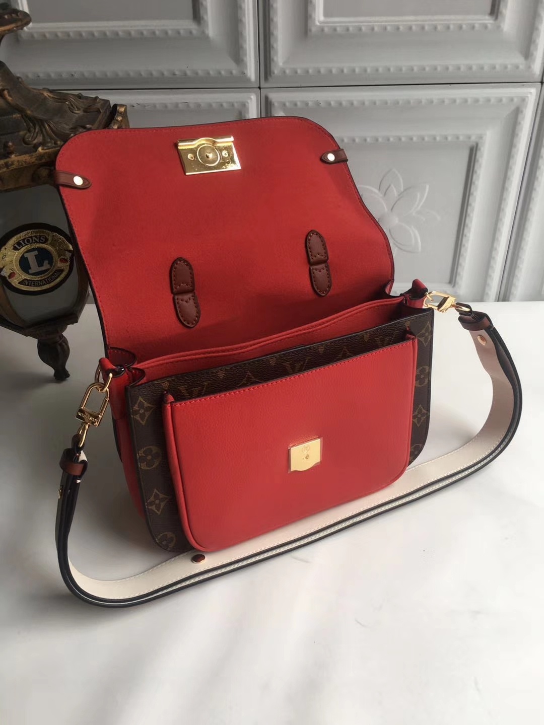 NEW Replica Louis Vuitton M44354 Women Vaugirard Everywhere Bag Red