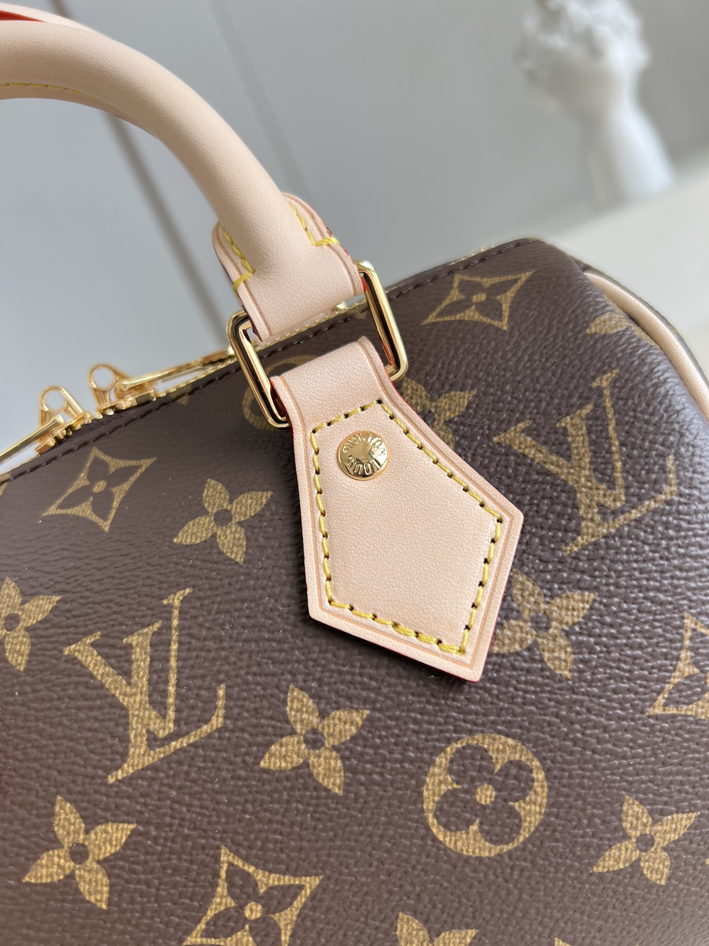 New Authentic Louis Vuitton M45957 Speedy Bandouliere 20 Handbag with a woven Louis Vuitton Signature Copy