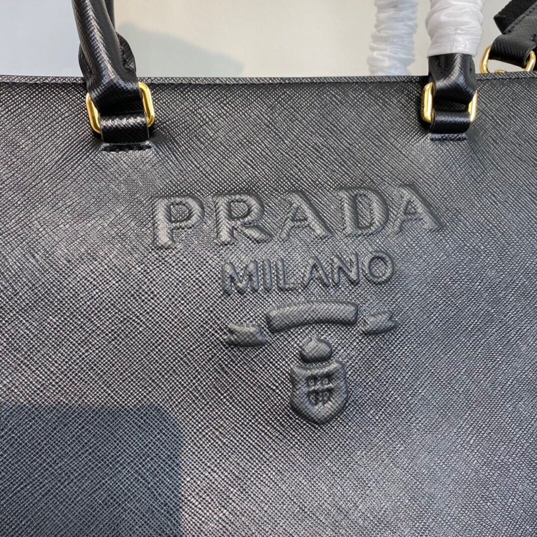 New Copy Prada 1BA337 Medium Saffiano Leather Handbag Black