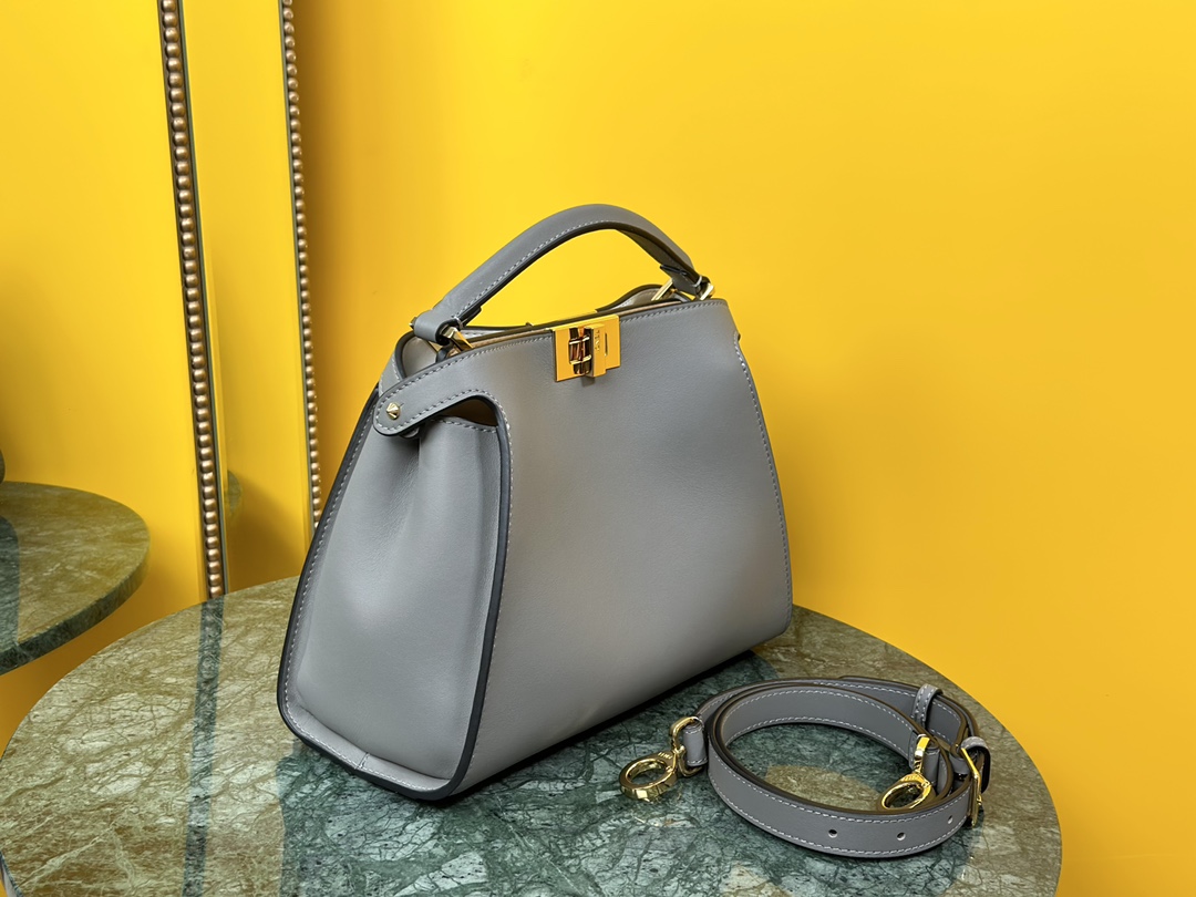 New Peekaboo Essentially Padded Nappa Leather Bag Grey