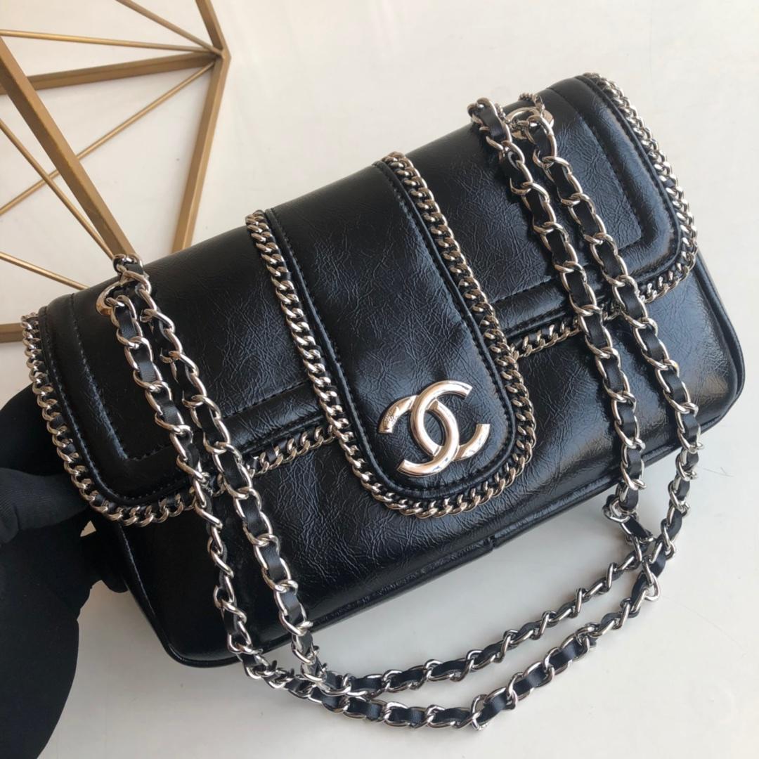 New Replica Chanel Flap Bag Black With Chian