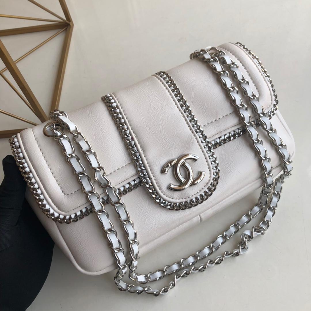 New Replica Chanel Flap Bag Whtie With Chian