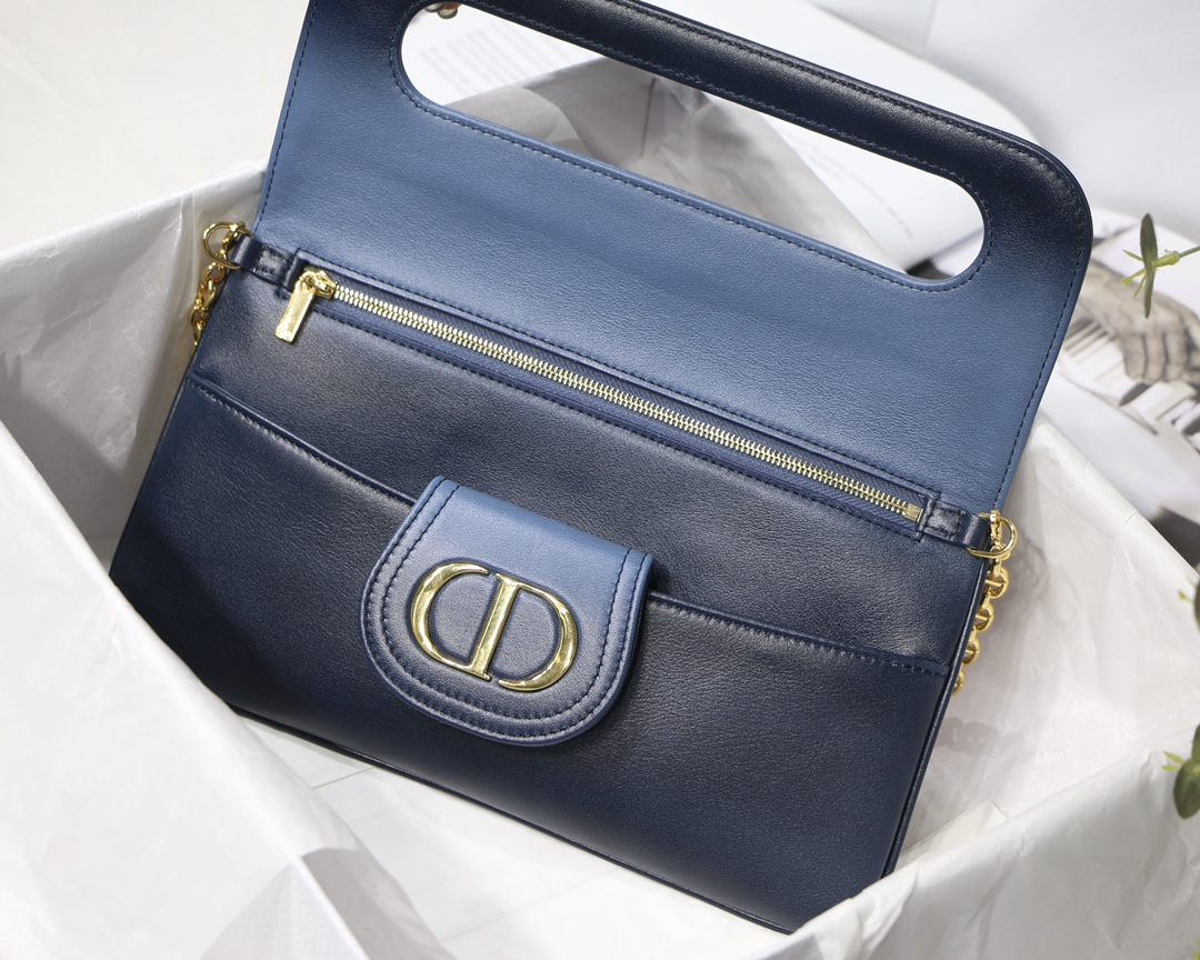 New Replica DiorDouble Bag Indigo Blue Gradient Calfskin