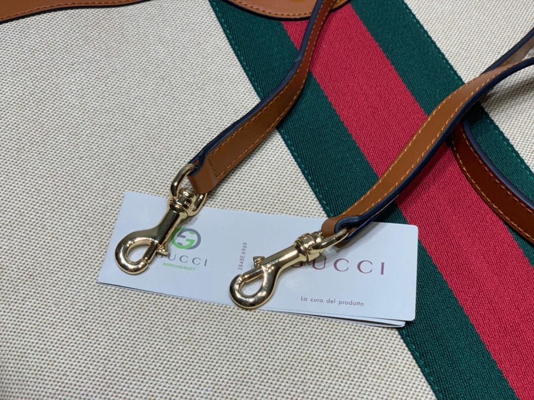 New Replica Gucci 575067 Women Large Vintage Canvas Tote