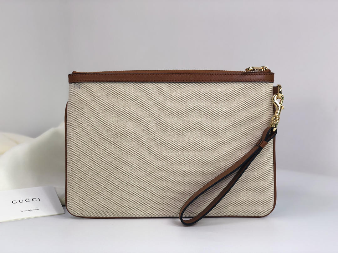 New Replica Gucci 576053 Women Vintage Canvas Pouch