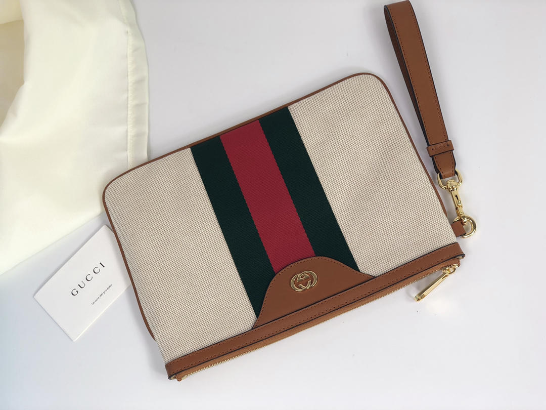 New Replica Gucci 576053 Women Vintage Canvas Pouch