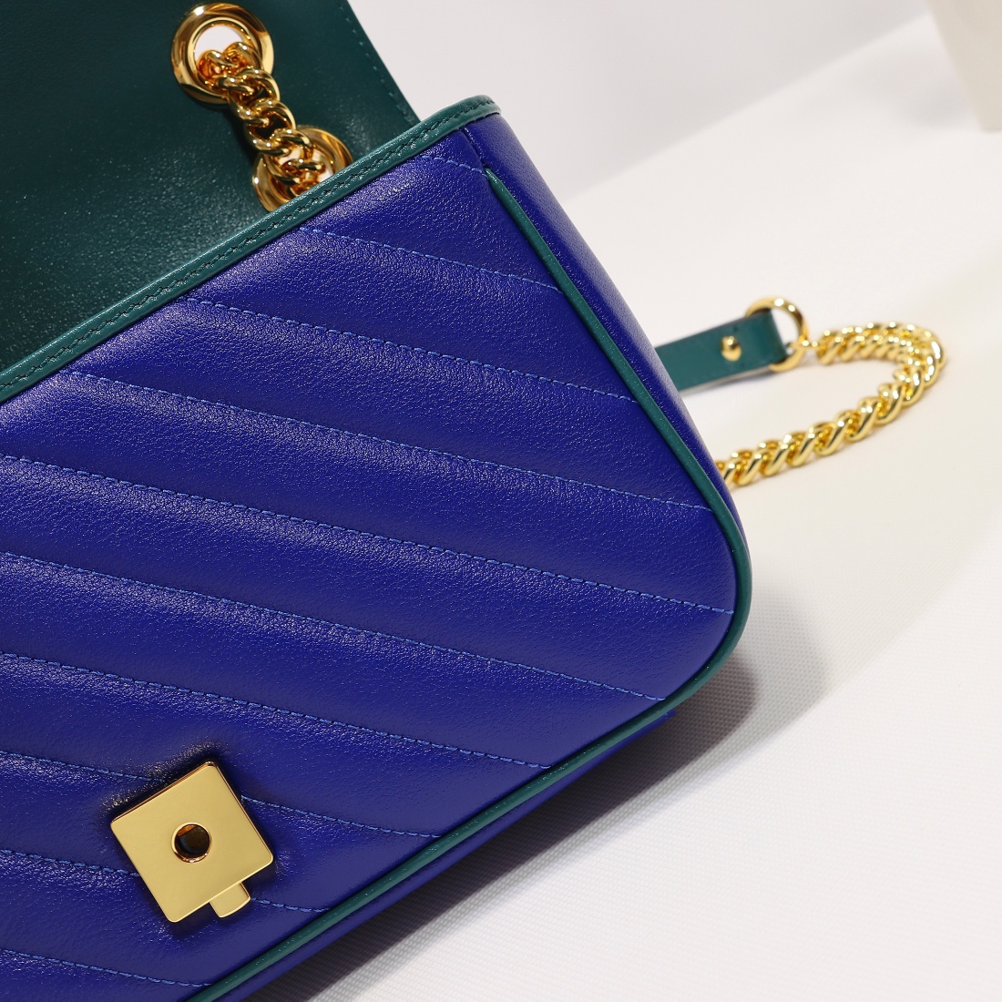 New Replica Gucci GG Beloved Marmont Shoulder Bag Blue 26cm