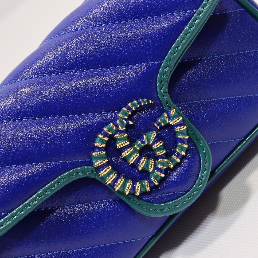 New Replica Gucci Marmont Super Mini Bag Blue