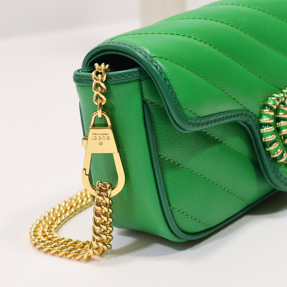 New Replica Gucci Marmont Super Mini Bag Green