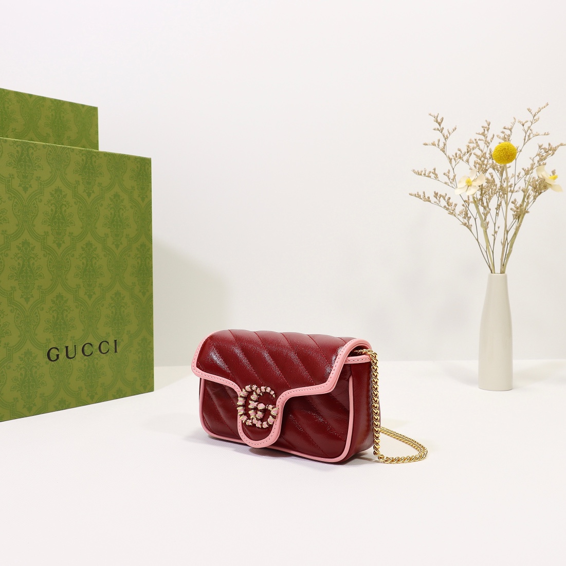 New Replica Gucci Marmont Super Mini Bag Red