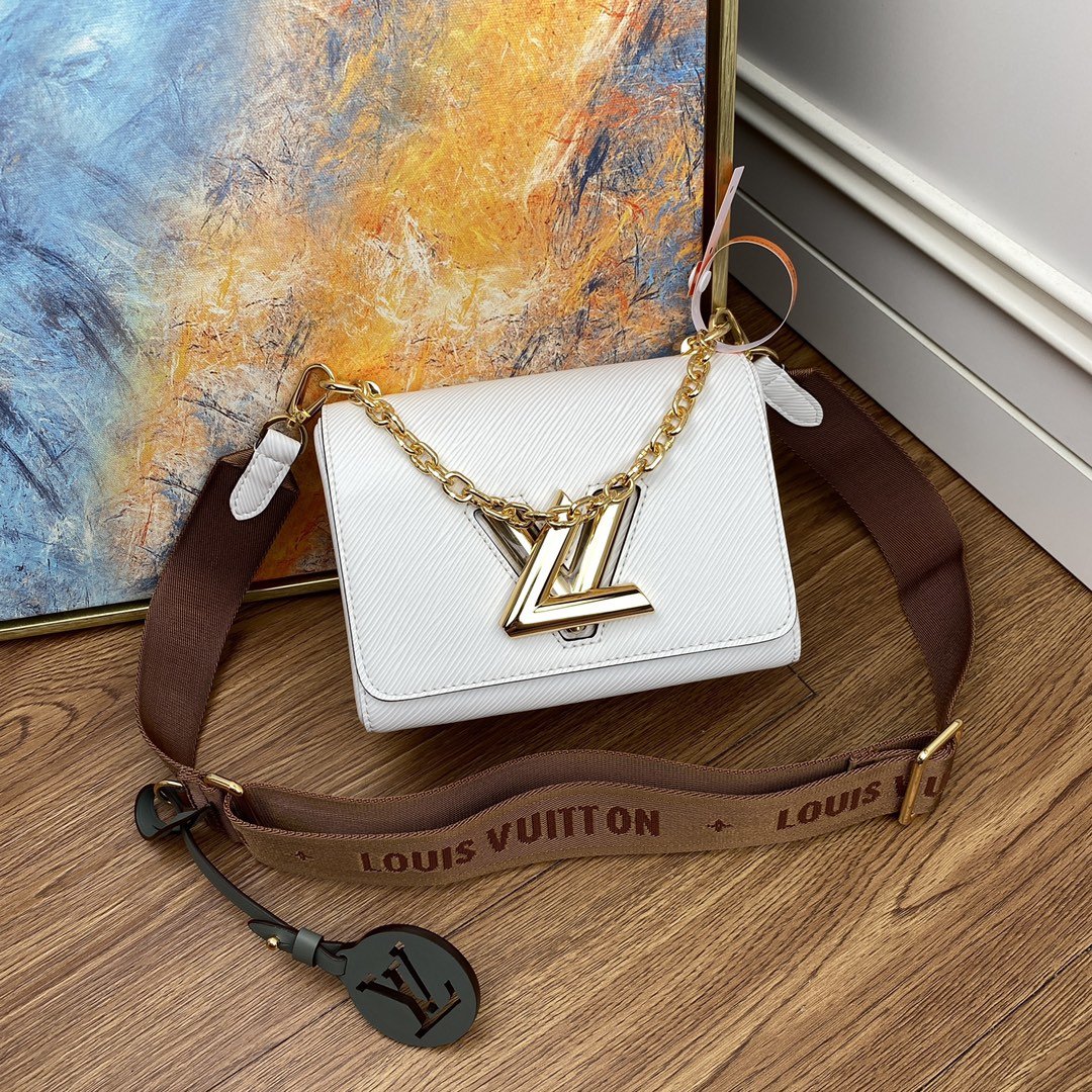 New Replica Louis Vuitton M56887 Twist Mini White Epi Grained Leather