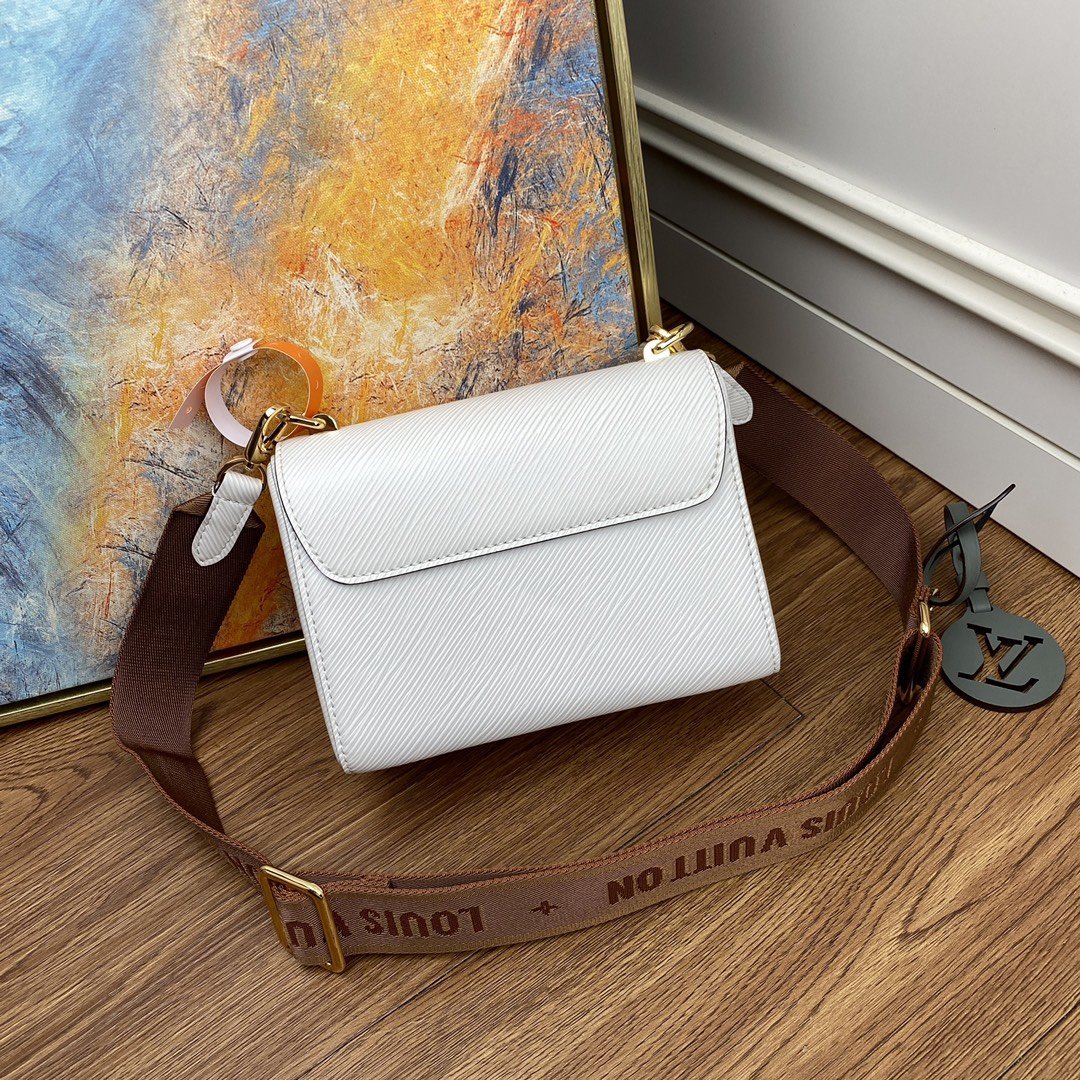 New Replica Louis Vuitton M56887 Twist Mini White Epi Grained Leather