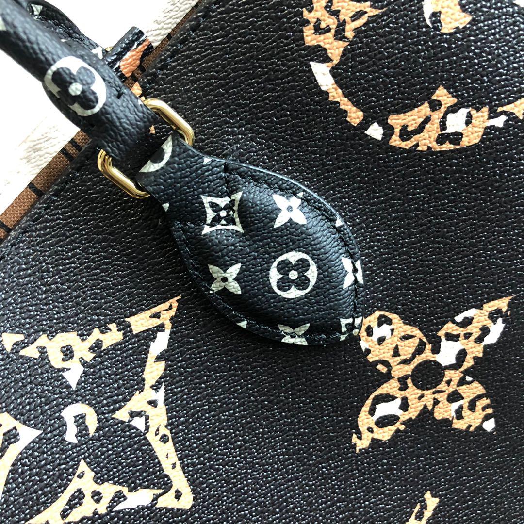 New Replica Louis Vuitton Women Onthego Tote Bag Monogram Motif Black