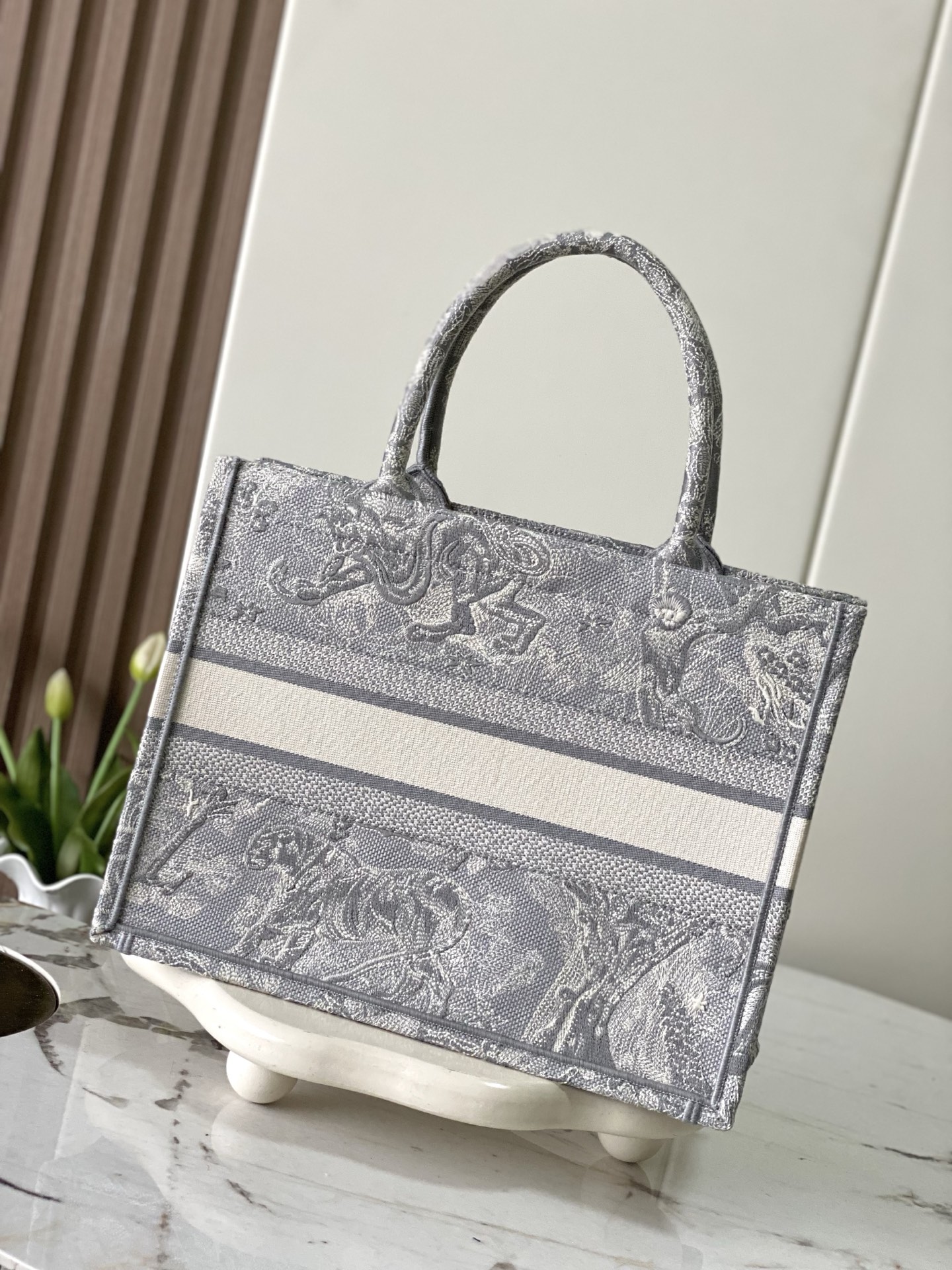 New Version Dior Book Tote Medium Size-6