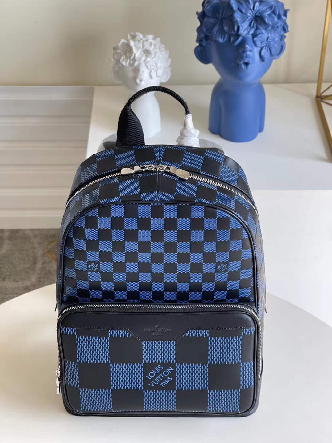 Nice Price Louis Vuittion N50021  Louis Vuitton Campus Backpack Navy Damier Infini 3D Cowhide Leather