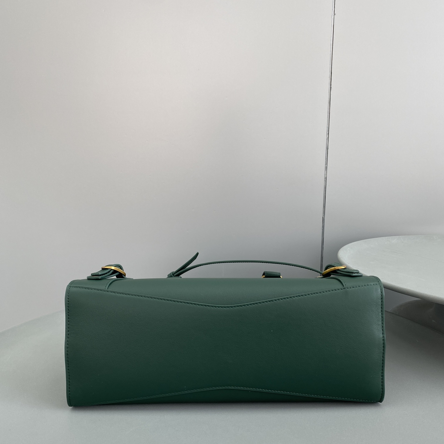 Original Copy Balenciaga Neo Classic Medium Top Handle Bag Green Smooth Calfskin