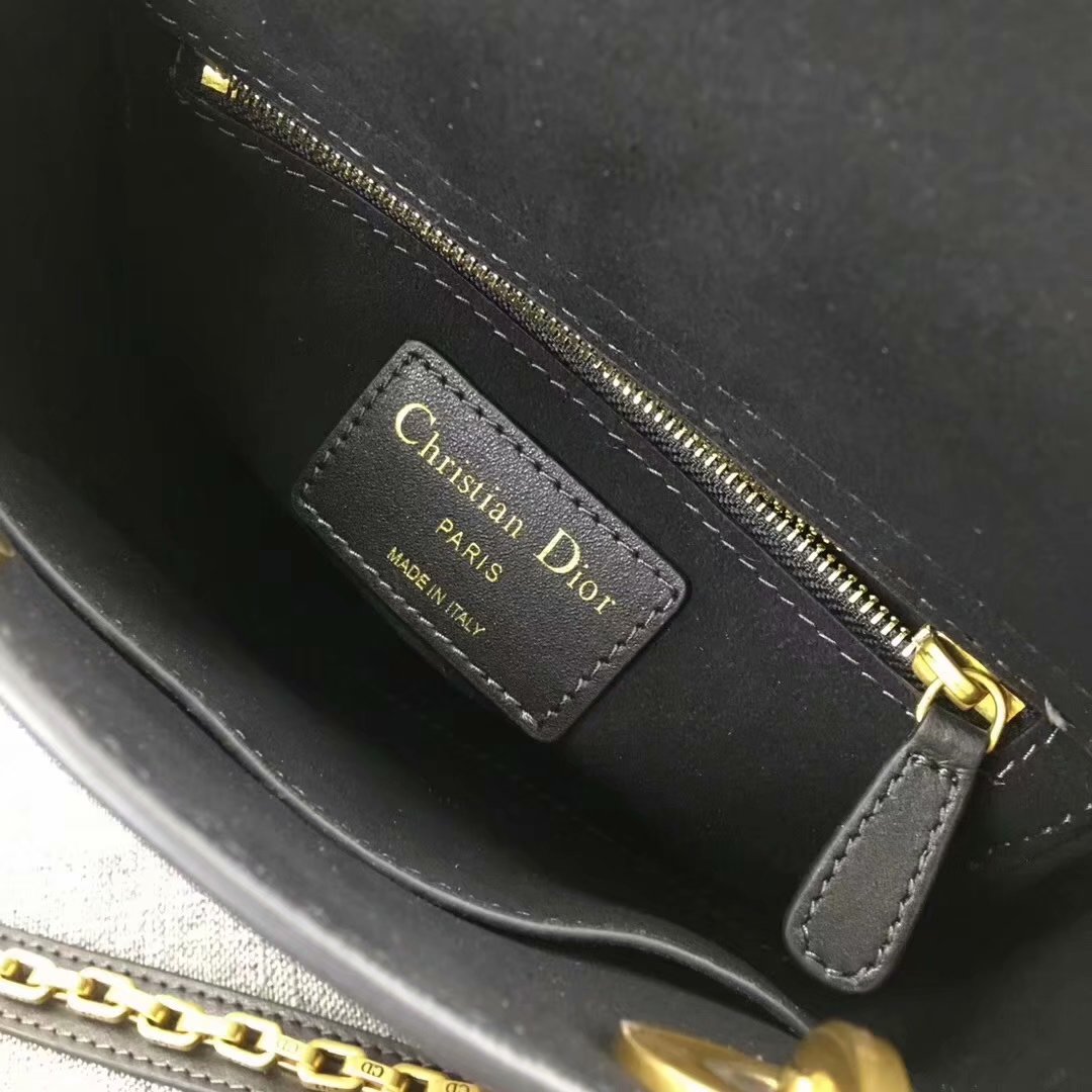 Original Copy Dior Mini Lady Bag In Black Smooth Calfskin With Textured Niki De Saint Phalle Print