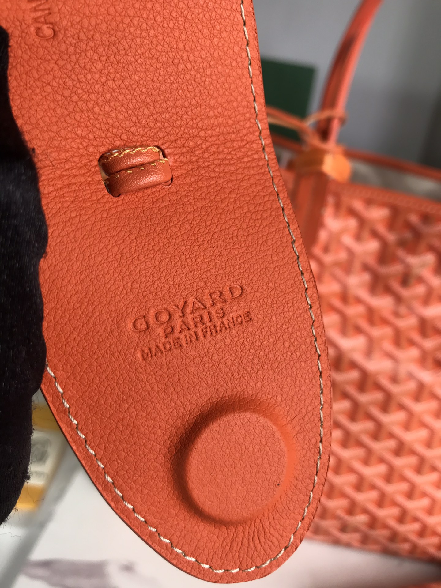 Original Copy Goyard Saint Louis PM Bag Goyardine Canvas and Chevroches Orange