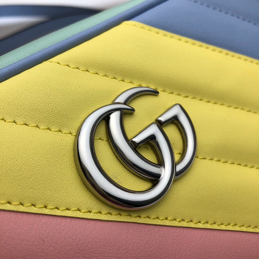 Original Copy Gucci 448065 GG Marmont Matelasse Mini Bag Multicolored Pastel