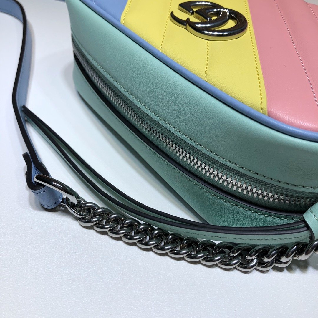 Original Copy Gucci 448065 GG Marmont Matelasse Mini Bag Multicolored Pastel