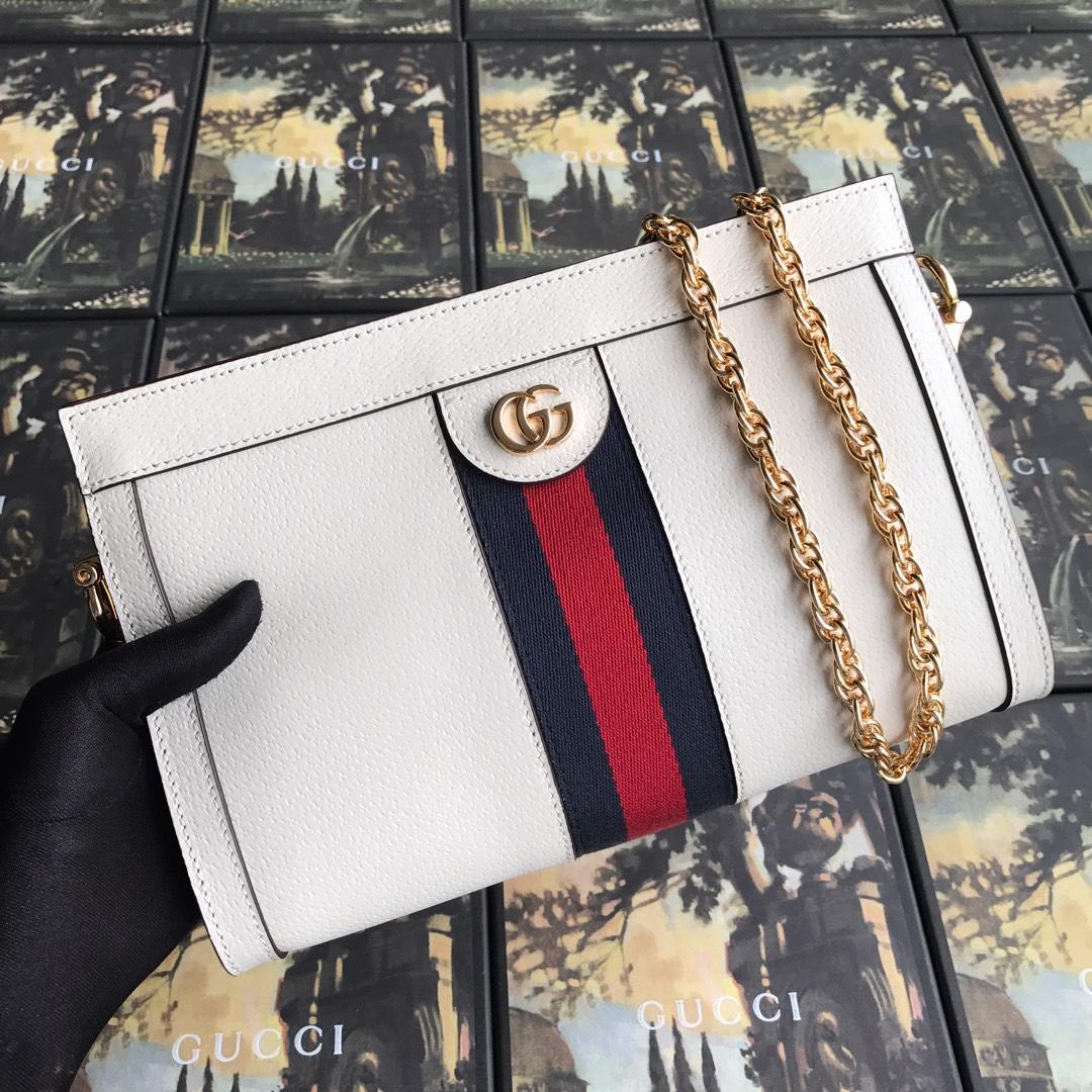 Original Copy Gucci 503877 Women Ophidia Small Shoulder Bag With Chain Strap White