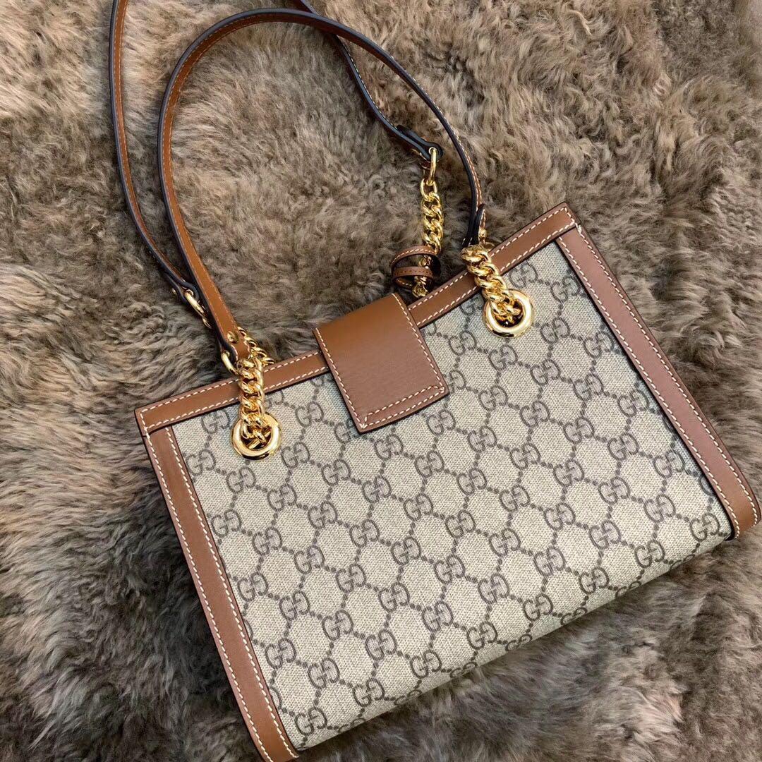 Original Copy Gucci Padlock Medium GG Shoulder Bag Coffee 479197