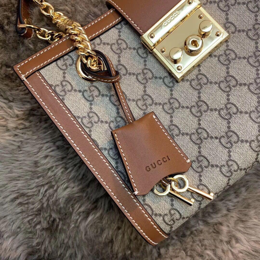 Original Copy Gucci Padlock Medium GG Shoulder Bag Coffee 479197