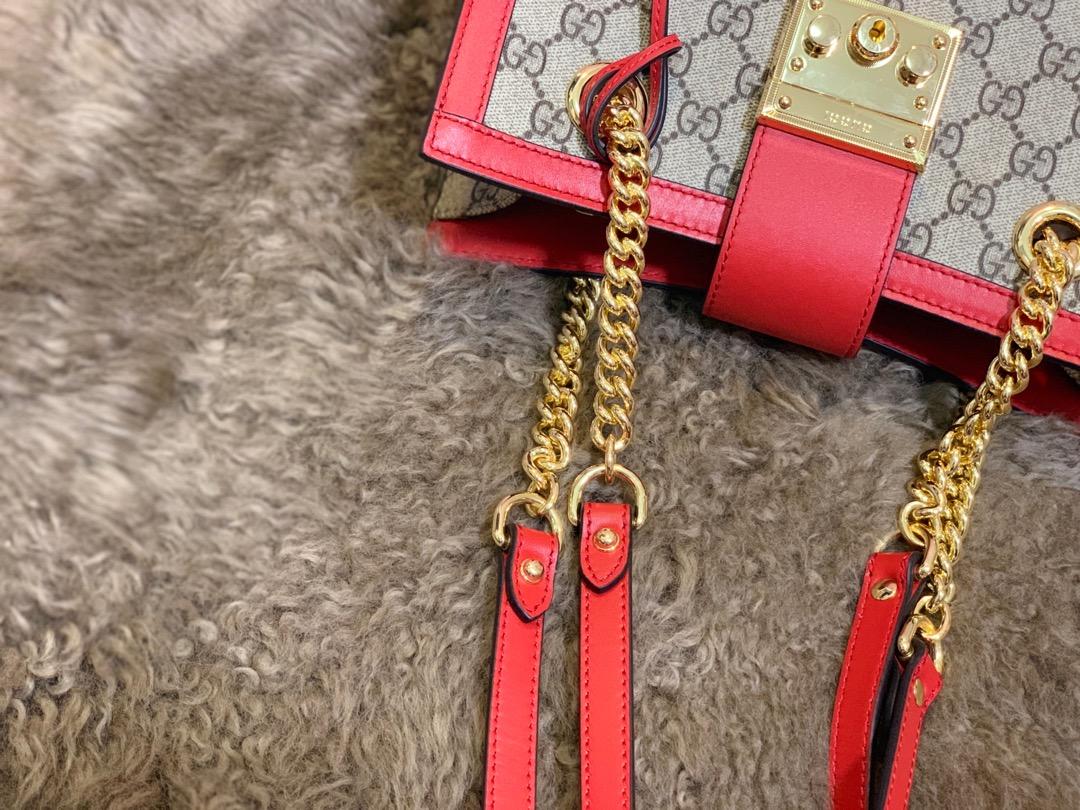 Original Copy Gucci Padlock Medium GG Shoulder Bag Red 479197