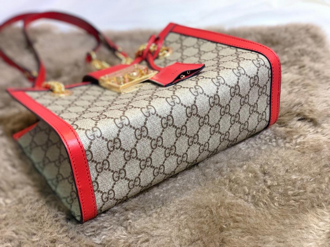 Original Copy Gucci Padlock Medium GG Shoulder Bag Red 479197