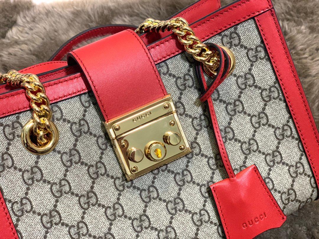 Original Copy Gucci Padlock Medium GG Shoulder Bag Red 479197