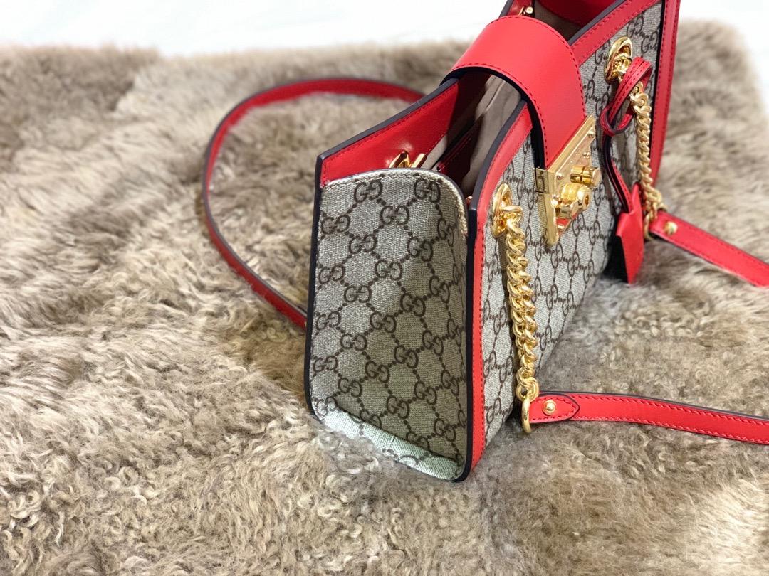 Original Copy Gucci Padlock Medium GG Shoulder Bag Red 479197