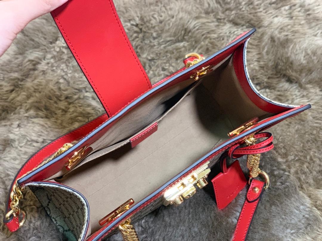 Original Copy Gucci Padlock Medium GG Shoulder Bag Red 479197