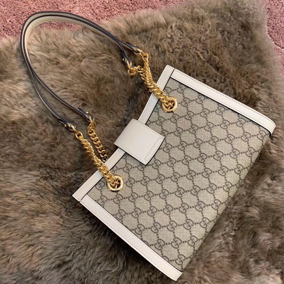 Original Copy Gucci Padlock Medium GG Shoulder Bag White 479197