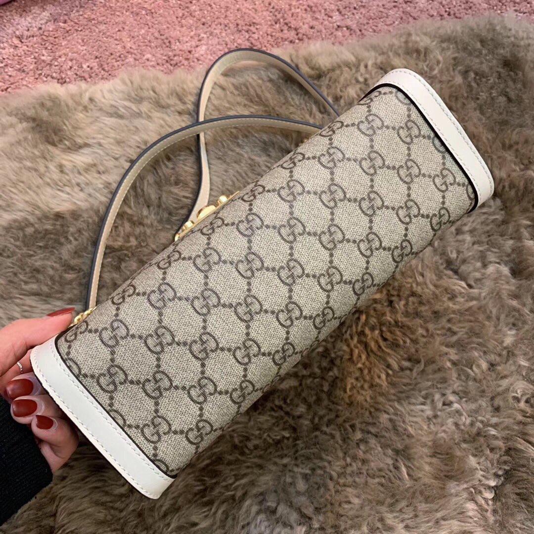 Original Copy Gucci Padlock Medium GG Shoulder Bag White 479197