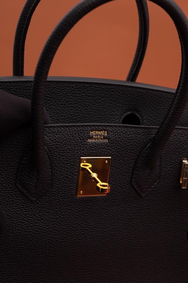 Original Copy Hermes Birkin 35cm Handbag Black with Gold