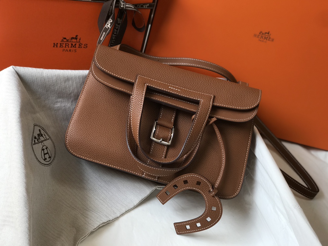 Original Copy Hermes Halzan 25cm Clemence Leather More Colors