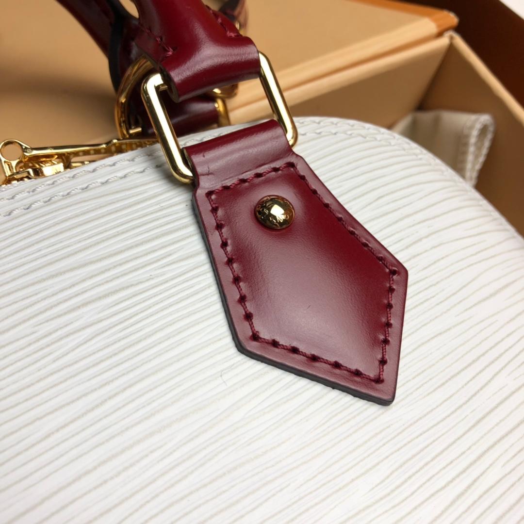 Original Copy Louis Vuitton Alma PM Epi Leather White and Red