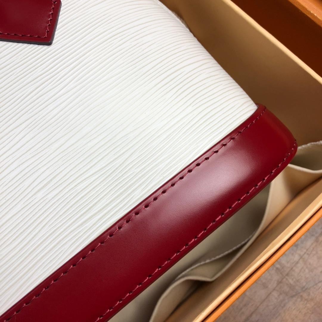 Original Copy Louis Vuitton Alma PM Epi Leather White and Red