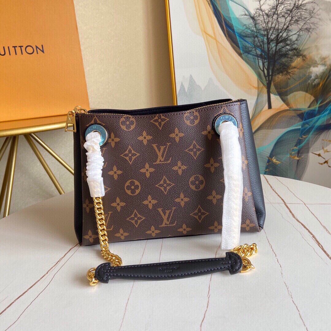 Original Copy Louis Vuitton M43775 Surene BB Monogram Coated Canvas and Grained Calf Leather