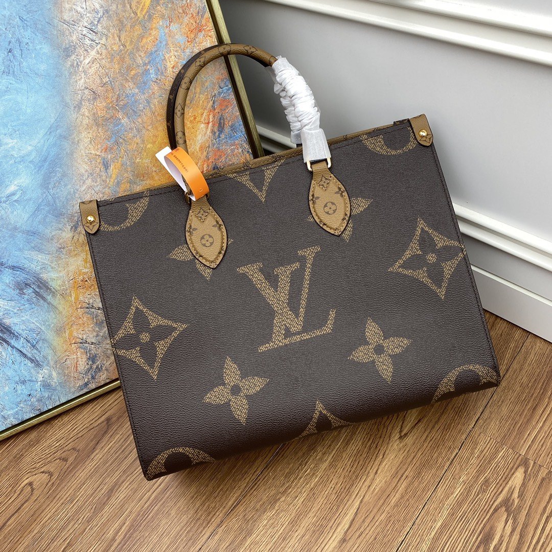 Original Copy Louis Vuitton M45321 OnTheGo MM Tote Bag Monogram and Monogram Reverse Coated Canvas