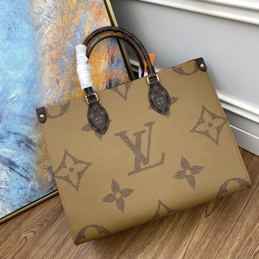 Original Copy Louis Vuitton M45321 OnTheGo MM Tote Bag Monogram and Monogram Reverse Coated Canvas