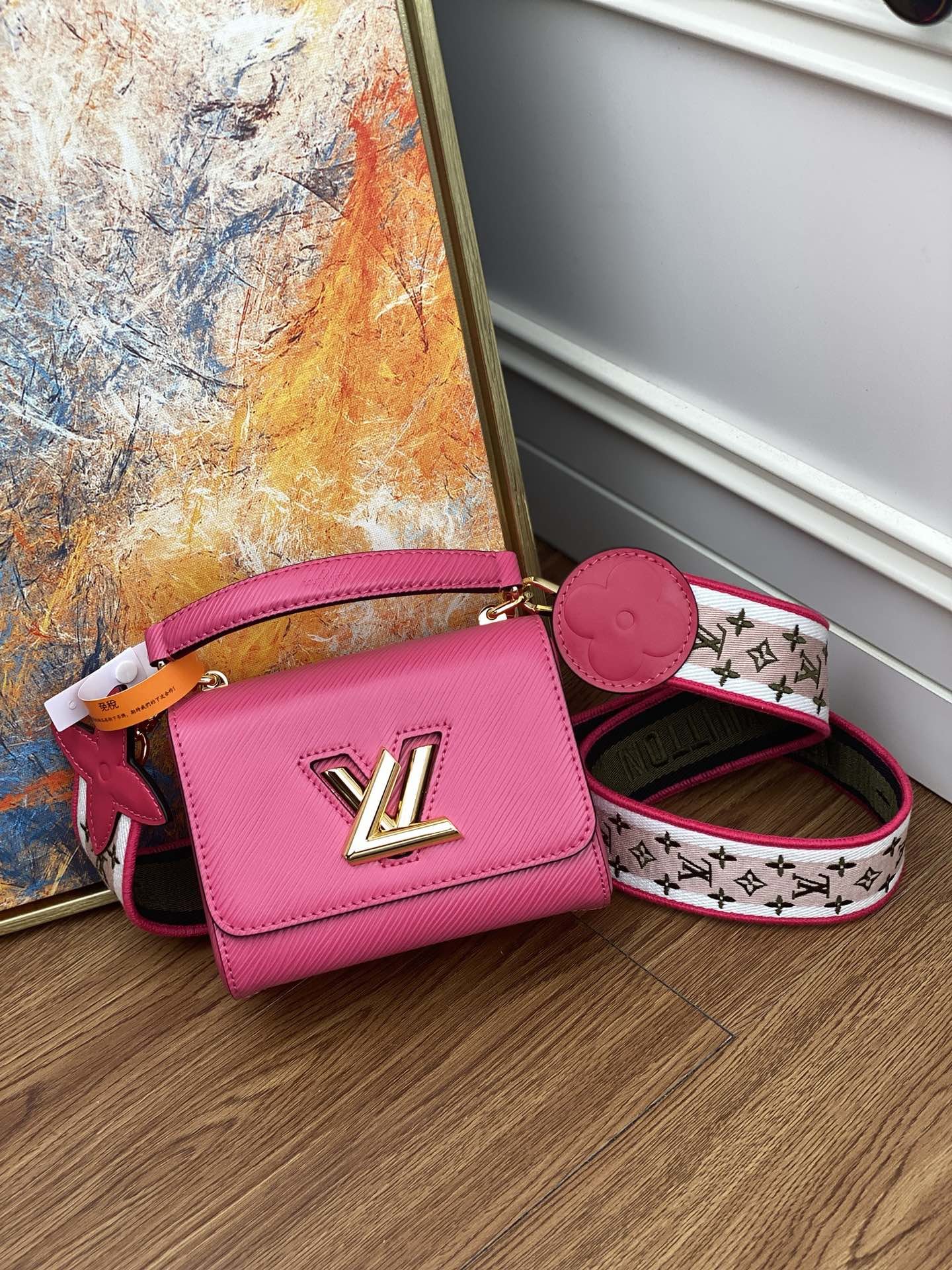 Original Copy Louis Vuitton M57063 Twist Mini Epi Leather Pink