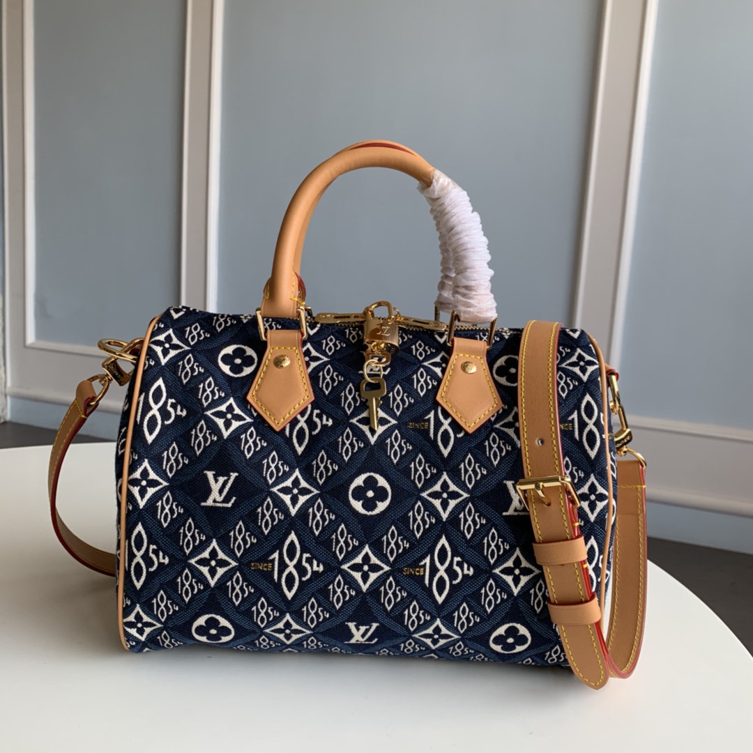 Original Copy Louis Vuitton M57400 Since 1854 Speedy Bandouliere 25 Blue