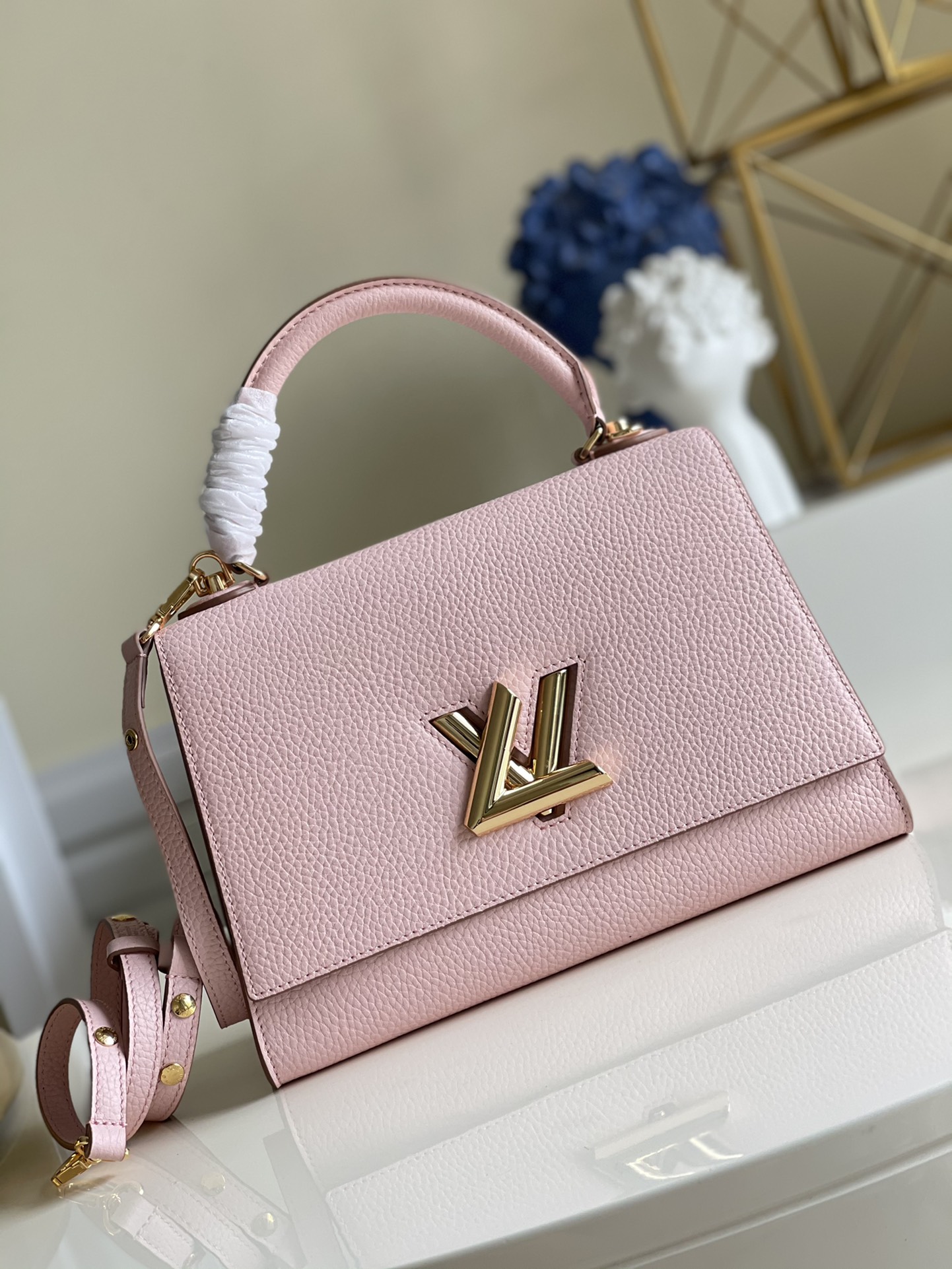 Original Copy Louis Vuitton M57897 MM Twist One Handle Handbag Pink