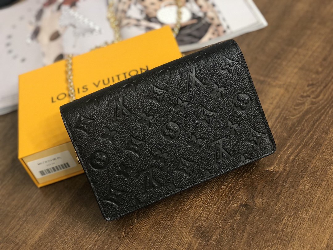 Original Copy Louis Vuitton M67839 Vavin Chain Wallet Embossed Cowhide Leather