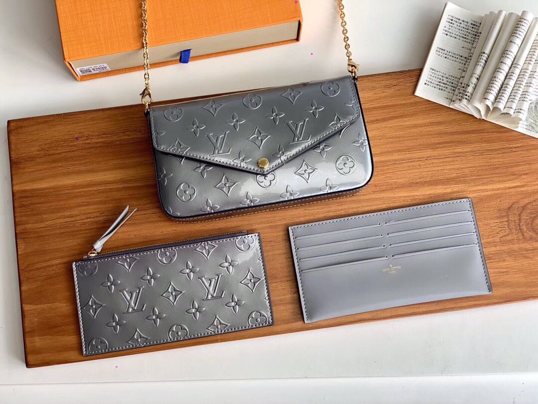 Original Copy Louis Vuitton M68648 Metallic Taupe Grey Wallet